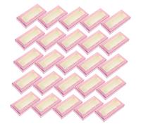 Zerodeko 25Pcs False Eyelash Packaging Boxes with Transparent Lid Colorful Lash Storage Strip Lashes Holder for Female Makeup Lovers