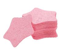 Zerodeko 25pcs Pink Makeup Remover Pads Made of Wood Pulp Cotton with Gentle Cleaning Effect and Elasticity After Soaking, Soft Face Cotton Pads for Women Suitable for On-the-go Use