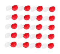 Zerodeko 25pcs Round Plastic Capsules for Vending Machines and Claw Machines Fillable Balls in Classic Red and White for Christmas Party Favors and Prize Distribution