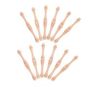 Zerodeko 25pcs Unpainted Wooden Balusters Smooth Solid Wood Spindles Easy to Install Decorative Staircase Pillars for Indoor Railings Cabinet Ornament Chair Repair