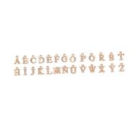 Zerodeko 26Pcs Alloy Rhinestone Letter Charm Pendants for Jewelry Making Decorative English Alphabet Pendants DIY Craft Accessories Alphabet Charms for Earrings and Hair Ropes