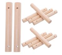 Zerodeko 26PCS Natural Wood Bird Ladder Sticks with DIY Parrot Climbing Perch Craft Rods for Cage Ladder Parts Safe Chewing Paw Grinding Sticks for Pet Intelligence and Activity Enhancement