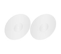 Zerodeko 2pcs 12 Inch White Acrylic Turntable Mats for Vinyl Records with Anti-static and Stable Playback Support, for Studio Equipment and Home Use