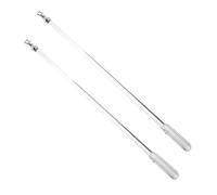 Zerodeko 2pcs 50cm Acrylic and Iron Blind Wand for Vertical Blinds with Ergonomic Handle, Universal Compatibility Curtain Pull Rod for Home and Office Use