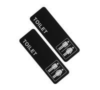 Zerodeko 2pcs Acrylic Restroom Door Signs for Men and Women Gender Specific Toilet Plaques with Indicators Easy to Install Bathroom Signs for Home and Business Use