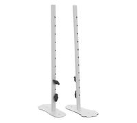 Zerodeko 2pcs Adjustable Height Pegboard Brackets for Workbenches and Desks, Stainless Steel Metal Pegboard Base Stand with Desktop Fixing Hardware, Flexible Organisation Accessory in White