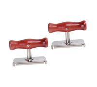 Zerodeko 2pcs Adjustable Stainless Steel Bottle and Jar Opener with Wooden Handle for Home Camping Lightweight Kitchen Tool for Seniors and Arthritis Fits Caps