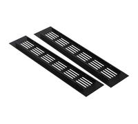 Zerodeko 2Pcs Aluminum Alloy Breathable Mesh Vent Cover 50Mm X 250Mm Rectangular Air Vent Grille for Cabinet and Wardrobe Ventilation
