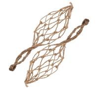 Zerodeko 2pcs Artisanal Hemp Rope Wine Jar Travel Carrier Bottle Storage Basket Handle Twine Holder for Home Bar Restaurant