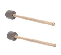 Zerodeko 2pcs Bass Drum Mallets Foam Head Wood Handle Non-slip Grip Percussion Sticks Lightweight for Practice and Performance Music Enthusiasts