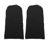 Zerodeko 2pcs Black Elastic Dreadlock Tube Sock Headbands Spandex Sleep Bonnets for Men and Women, Keeps Scalp Cool and Comfortable, Street Style Hair Wraps for Dancing and Sports