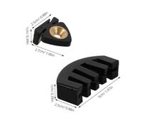 Zerodeko 2pcs Black Rubber Violin Practice Mute for Silent Volume Control Lightweight Small Replacement Parts for Orchestra Home Use and Professional Rehearsals