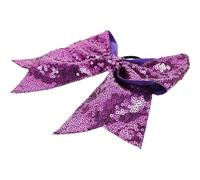Zerodeko 2pcs Bowknot Hair Ties for Elastic Hair Scrunchies with Sequins Purple Cloth Material Gentle Design and Good Stretch Flexibility for Travels and Beaches