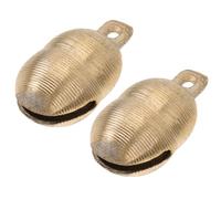 Zerodeko 2pcs Brass Pet Bells for Dog and Sheep Collars, Creative Golden Little Bells with Good Texture, for DIY Handicrafts and Pet Collar Accessories