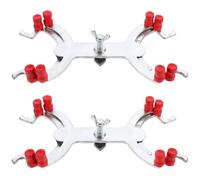 Zerodeko 2pcs Burette Clamp Aluminum Double Titration Clip School Supply Laboratory Experiment Holder for Tube Stand Clamps Metal Lab Stand