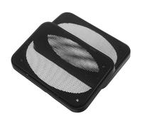 Zerodeko 2pcs Car Speaker Grill Covers, Black Plastic and Steel Protective Mesh for Subwoofer, Easy Installation and Dust Protection, Modern Circle and Rectangle Shape, Automotive Speaker