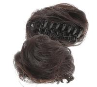 Zerodeko 2pcs Cat Ear Bun Hairpieces Fluffy Silk Hair Bun Extension Claw Clips Fashion Style Black Easy to Put on Or Take off Add Hair Volume for Party Special Occasion Women
