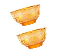 Zerodeko 2pcs Ceramic Temple Bowls for Buddhist Offering and Home Use Multipurpose Worship Bowls for Food Storage and Ritual Puja Sturdy Craftsmanship for Long-Term Use