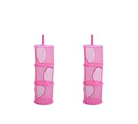 Zerodeko 2pcs Compartment Mesh Storage Bags Toy Organizer Hanging Mesh Storage Net Wall-Mounted Basket for Boys and Girls Tidy Easy to Use