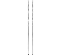 Zerodeko 2pcs Copper Hair Chopstick Accessories DIY Kit for Handmade Crafts Silver Retro Style, Hair Accessory Bases, Gift for Family and Friends