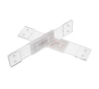 Zerodeko 2pcs Crack Width Scale Ruler Acrylic Crack Measurement Tool Portable High Precision for Concrete Foundations Wall Gap Inspection Home Maintenance