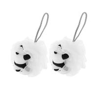 Zerodeko 2pcs Cute Panda Bath Loofah for Gentle Exfoliating Mesh Sponge Soft Shower Scrubber for Boy Girl with Rich Foam Creation