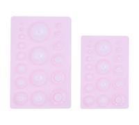 Zerodeko 2Pcs DIY Clay Molds Semi Sphere Round Mold Set for Pottery and Soft Clay, Pink Small and Large Gauges for Crafting Artwork and Flower Petals