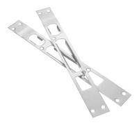 Zerodeko 2Pcs Door Lock Strike Plates Stainless Steel Secure Reinforcement Plate Silver for Home Security Protecting Weak Spots