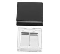 Zerodeko 2pcs Dual-compartment Empty Eyeshadow Palette for Travel Portable DIY Makeup Tray with Highlighter and Concealer Pans Compact Blush Contour Organizer for Custom Cosmetic Shades