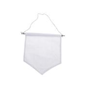 Zerodeko 2pcs Enamel Pin Display Banner Pennant Flags Wall Hanging Cloth Canvas for Collectible Pins, White Colour, for Office or Wall Decoration