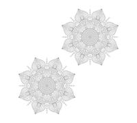 Zerodeko 2pcs Ethnic Style Mandala Wall Stickers Self-Adhesive PVC Decorative Decals Easy to Stick and Remove Without Damage for Indoor Wall and Window Decor