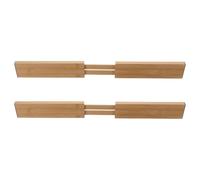 Zerodeko 2pcs Expandable Bamboo Drawer Divider for Kitchen Utensil Organizer Retractable Drawer Storage with Simple Design to Create Compartments and Keep Neat at Home