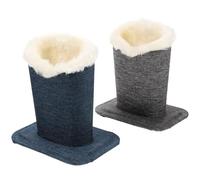 Zerodeko 2Pcs Eyeglasses Holder, Plush Lined Eyeglasses Holder, Protective Sunglasses Household Stand Case for Nightstand Men Women