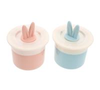 Zerodeko 2pcs Face Wash Foam Maker Skincare Foam Maker Bunny Ears Design Cute Pink Plastic Facial Bubble Cup Foamer Bottle Device Creation Timesaving Travel Skincare Products Household Use