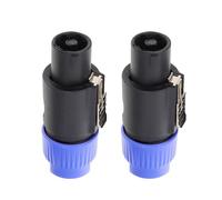 Zerodeko 2pcs Four-core Plastic Speaker Plug Connector Professional Audio Loudspeaker Accessories for Home Audio Systems