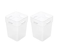 Zerodeko 2pcs Fridge Storage Bins for Side Door of Fridge, Multi-function Household Fruit and Food Organisers Made of Sturdy Pp for Convenient Use and Space Classification