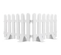 Zerodeko 2pcs Garden Fence With 4 Base: White Plastic Picket Fence for Courtyard, Indoor, Christmas Tree, Pathways
