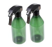 Zerodeko 2PCS Hand Press Spray Bottles Transparent Green Plant Spraying Containers for Gardening Hairdressing Indoor Flower Watering with Design and Even Fine Mist
