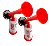 Zerodeko 2pcs Hand Push Air Horns for Sporting Events and Parties, Aluminium and Abs Material, Create Exciting Atmosphere and Grab Attention with Loud Noise Maker Props