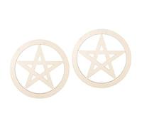 Zerodeko 2pcs Hanging Wooden Pentacle Wall Sign Rustic Altar Decor for Home Rituals Versatile Wooden Pentagram for Living Rooms Gardens and Bedrooms