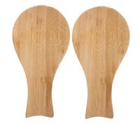 Zerodeko 2pcs Heat-Resistant Wood Utensil Rest for Stove Top Farmhouse Spoon Holder with Smooth Surface Versatile Cooking Spatula and Tong Organizer for Kitchen Counter Clean Rustic Design