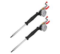 Zerodeko 2pcs Heavy-duty Tire Inflator with Accurate Pressure Gauge Quick Connect Air Chuck for Car Truck Suv Tires Ergonomic Lever for Fast and Efficient Inflation