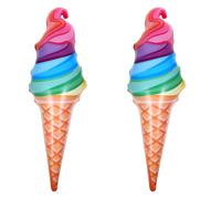 Zerodeko 2pcs Inflatable Ice Cream Cone Props, Ice Cream Cone for Parties Festivals Events, Fun Photo Prop for Adults Themed Celebration