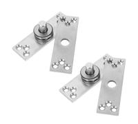 Zerodeko 2pcs Invisible Stainless Steel Door Pivot Hinge with Full 360° Rotating Design and Moisture Resistant Feature, Heavy Duty Concealed Hardware for Hidden Doors in Demanding
