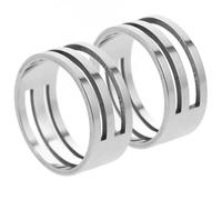 Zerodeko 2pcs Jump Ring Opening Closing Tool Circle Split Opener Stainless Steel Jewelry Tools Silver Versatile Open and Close Jump Rings for DIY Jewelry Enthusiasts Daily Crafting Projects