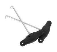 Zerodeko 2pcs Lace Hook Spring Puller Tool for Ice Skates and Laces, Carbon Steel and Plastic Construction, Easy to Use with Comfortable Grip, for DIY Ice Hockey Skate Accessories