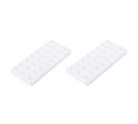 Zerodeko 2pcs Large-capacity Watercolor Paint Palette Box with Rubber Soft Lid, Lightweight Plastic Gouache Case for Painting Supplies and Pigment Storage, Easy to Clean and Leakproof