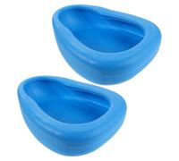 Zerodeko 2pcs Leakproof Plastic Bedpans for Elderly Bedridden Patients and Females Smooth Surface, Contoured Design, for Hospital Beds and Family Caregiving