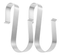 Zerodeko 2pcs Marine Life Ring Brackets with S Hook Design, Iron Pool Rescue Ring Holders Featuring Excellent Loadbearing Capacity and Open Hanging Design for Pool and Ferry Railings Safety