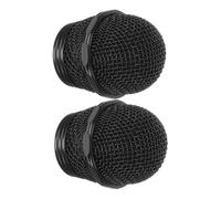Zerodeko 2pcs Metal Microphone Ball Head Replacement Grill Mesh for Ktv Studio Stage Performance Anti-plosive Mic Grille with Secure Fit and Sound Clarity Enhancement